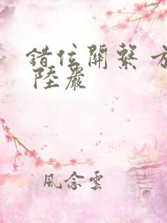 错位关系 方糖 陆岩