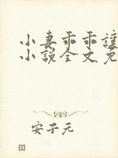 小妻乖乖让我宠小说全文免费阅读