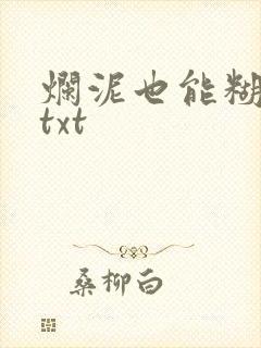 烂泥也能糊上墙txt