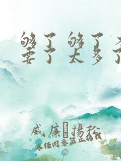 够了 够了 不要了 太多了