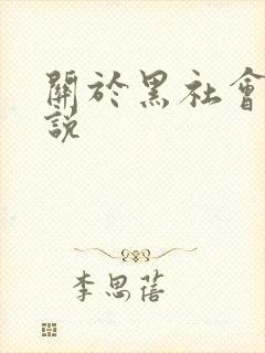 关于黑社会的小说