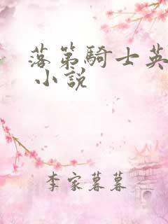落第骑士英雄谭 小说