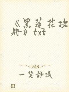 《黑莲花攻略手册》txt