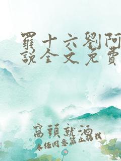 罗十六刘阿婆小说全文免费阅读