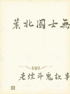 叶北国士无双
