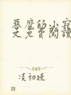 恶魔的小宠儿全文免费阅读