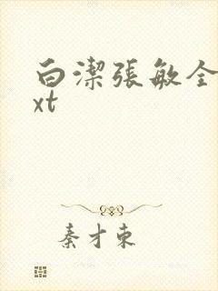 白洁张敏全集txt