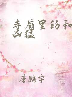 寺庙里的和尚很凶猛