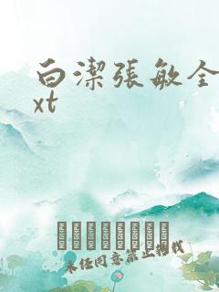 白洁张敏全集txt