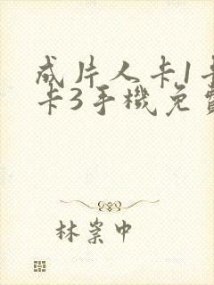 成片人卡1卡2卡3手机免费看