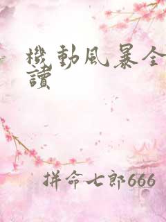 机动风暴全文阅读