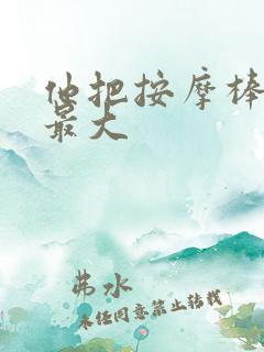 他把按摩棒开到最大