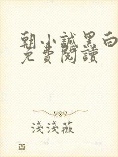 朝小诚黑白小说免费阅读