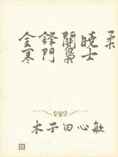 金锋关晓柔小说寒门枭士