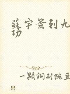 苏宇签到九转玄功