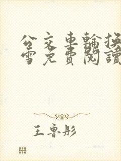 公交车轮换C程雪免费阅读