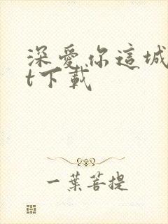 深爱你这城txt下载