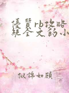 优质rb攻略系统全文的小说