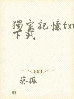 独家记忆txt下载