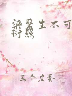 梁医生不可以梁衍照