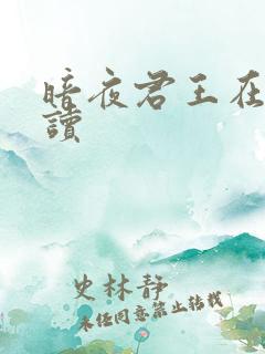 暗夜君王在线阅读