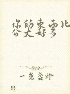 你的东西比我老公大好多