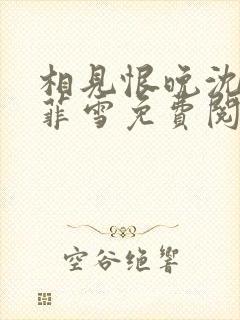 相见恨晚沈浩秦菲雪免费阅读