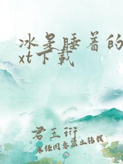 冰是睡着的水txt下载