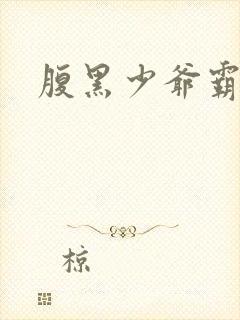 腹黑少爷霸道爱