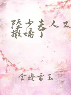 陆少夫人又双叒撒娇了