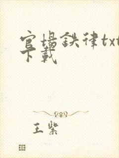 官场铁律txt下载