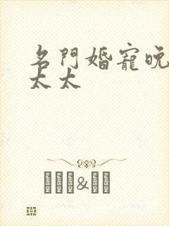 名门婚宠晚安赫太太