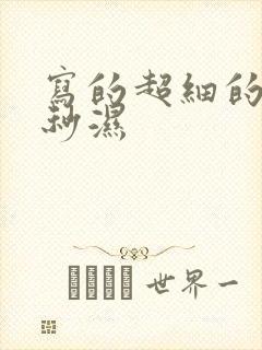 写的超细的开车秒湿