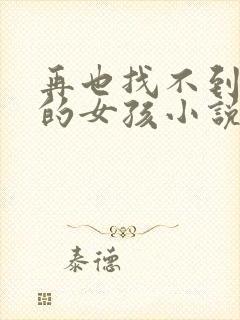 再也找不到曾经的女孩小说
