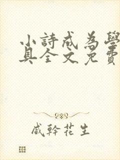 小诗成为学校教具全文免费阅读无弹窗