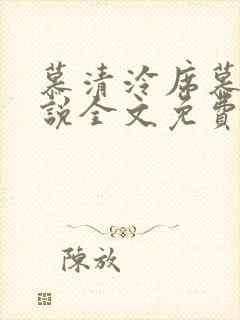 慕清泠席慕深小说全文免费阅读