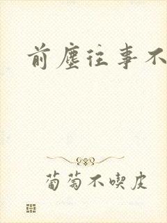 前尘往事不可追