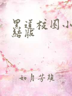 黑道校园小说完结版