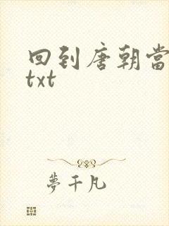 回到唐朝当皇帝txt