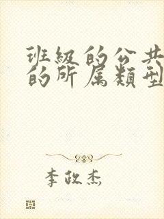 班级的公共小0的所属类型