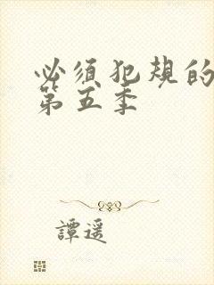 必须犯规的游戏第五季