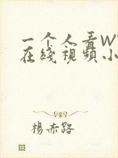 一个人看WWW在线视频小说