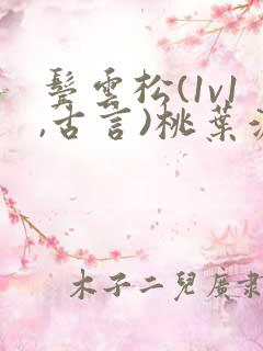 鬓云松(1v1,古言)桃叶渡