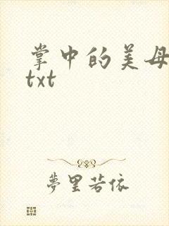 掌中的美母版主txt