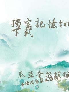 独家记忆txt下载