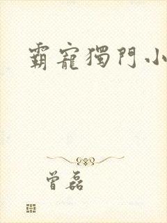 霸宠独门小娇妻