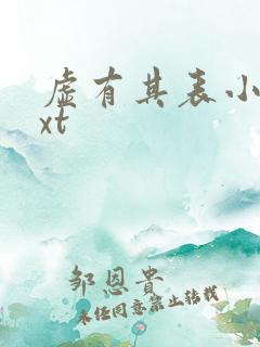 虚有其表小说txt