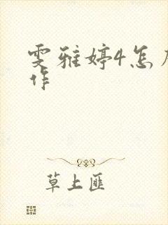 雯雅婷4怎么操作