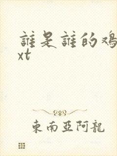 谁是谁的鸡肋txt