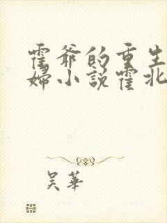 霍爷的重生小媳妇小说霍北江